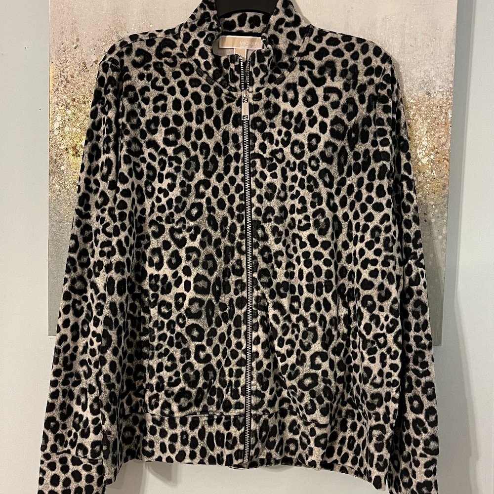 Michael Kors Leopard Print Cardigan (NWT)